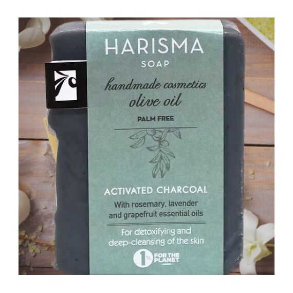 Harismasoap Σαπούνι Ελαιόλαδου με Ενεργό Άνθρακα 100gr - Καλλυντικά στο Evia fine foods