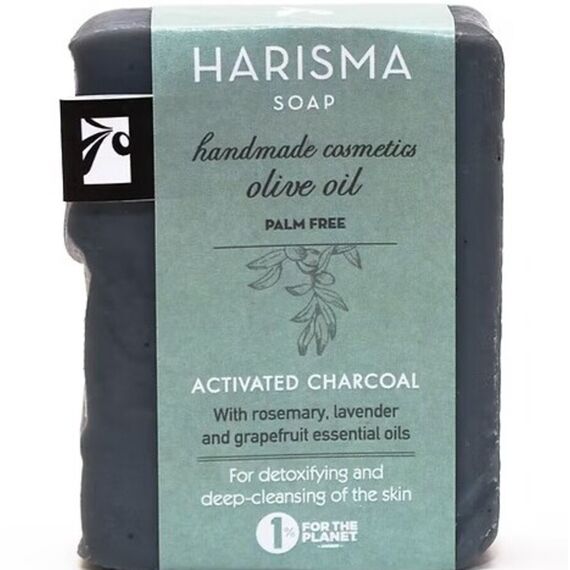 Harismasoap Σαπούνι Ελαιόλαδου με Ενεργό Άνθρακα 100gr - Καλλυντικά στο Evia fine foods