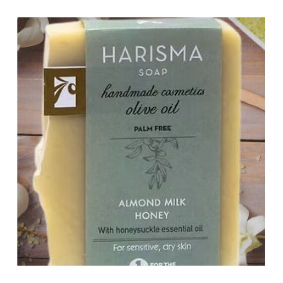 Harismasoap ​Σαπούνι Ελαιόλαδου με Γάλα Αμυγδάλου & Μέλι - Καλλυντικά στο Evia fine foods