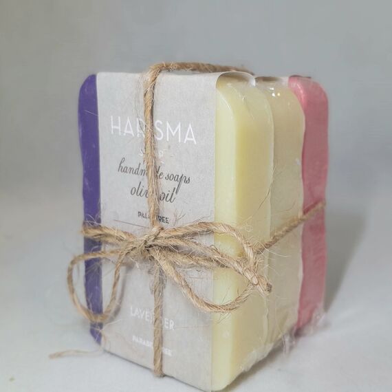 Harismasoap ΣΕΤ ΜΕ 3 ΣΑΠΟΥΝΑΚΙΑ 50gr - Καλλυντικά στο Evia fine foods